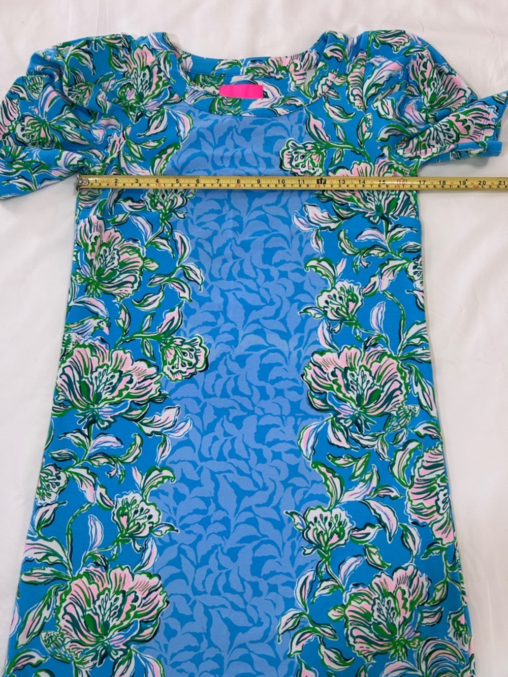 Lilly Pulitzer Harriet Elbow Sleeve Dress in "Cumulus Blue Chick Magnet" S - Picture 14 of 14